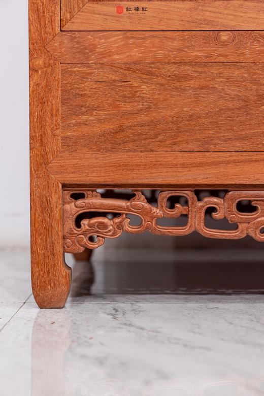 红桥红  家具严选  缅甸花梨（大果紫檀）【92拐子纹 透格方角柜】 商品图5