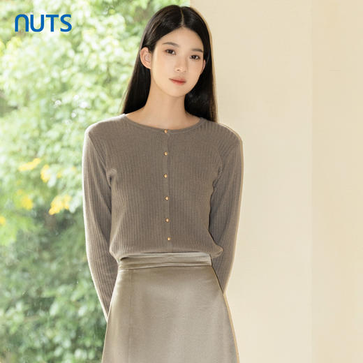 NUTS2023秋季新款针织开衫女通勤时尚风毛织短外套4380521A1 商品图2