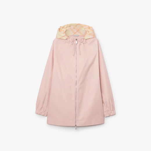 BURBERRY 巴宝莉 女士格纹连帽嘎巴甸风雪外套 粉色 8083828 B8640 商品图0
