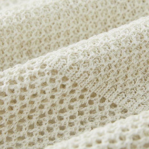 谜底针织套装女士2024秋季新品文艺风拼色针织衫+短裤243MZT1282 商品图3