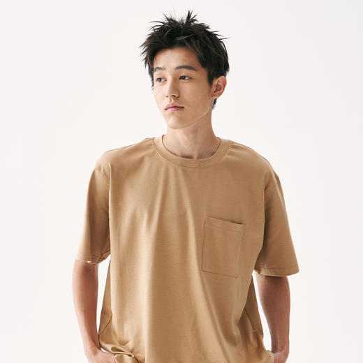 零意义meanil 男士口袋丝光棉T恤 商品图0