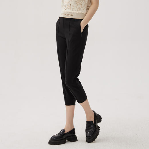 谜底萝卜裤女士2024秋季新品百搭特色裤脚九分裤休闲裤243MK1157 商品图1