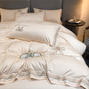 【颜值主义，C位出道】A类60支长绒棉床上四件套 全棉纯棉 轻奢绣花 裸睡被套床单床笠四件套-QQ 商品缩略图0