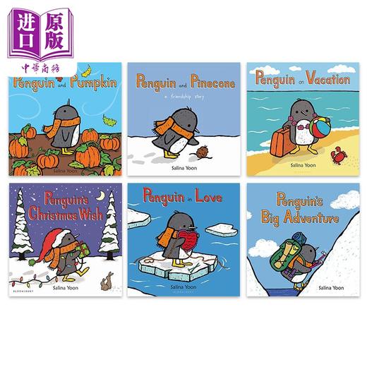 【中商原版】Salina Yoon 企鹅一族系列英文原版绘本6册 Penguin and Pumpkin Pinecone in Love on Vacation 儿童故事纸板书 商品图1