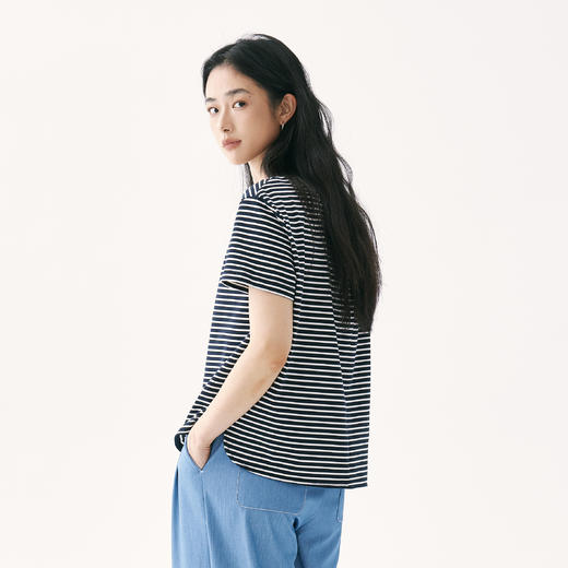 零意义 meanil 100%PIMA棉条纹拉链上衣 商品图8
