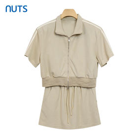 NUTS女装套装夏季运动风松紧腰抽绳短款A字裙428143506