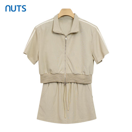 NUTS女装套装夏季运动风松紧腰抽绳短款A字裙428143506 商品图0