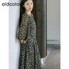 oldcolour秋季新款法式气质优雅显瘦中袖碎花裙子女GP31102002 商品缩略图0