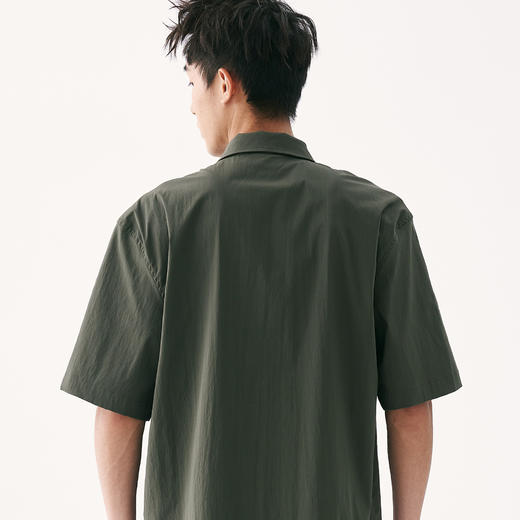 零意义meanil 男士褶皱纹理口袋小领衬衫 商品图5