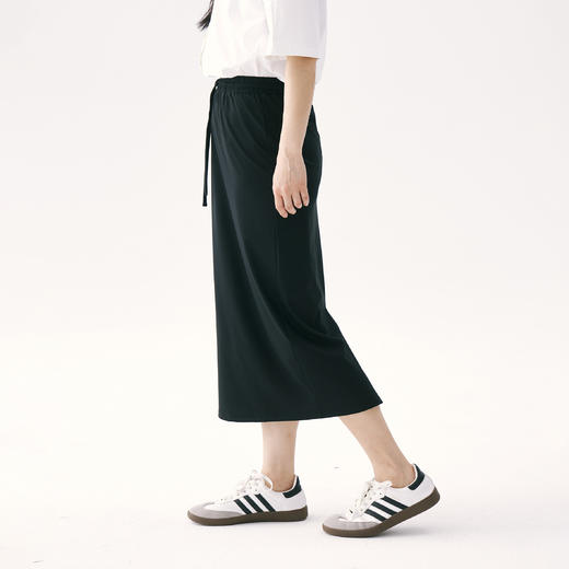 零意义 meanil 凉感天丝抽绳松紧直筒裙 商品图6