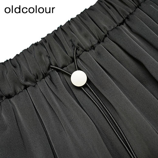 oldcolour夏季新款松紧高腰显瘦中长款蛋糕裙A字裙GP21063775 商品图3