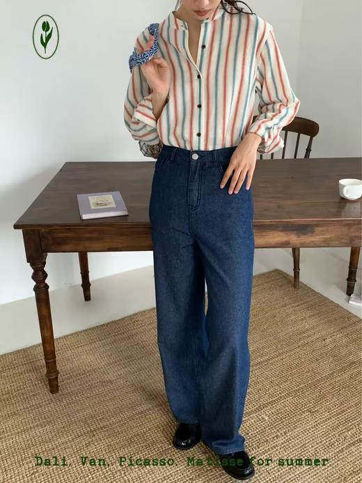 shyshystill/shy202204029/全棉柔软轻薄好版型经典凉快直筒牛仔裤 商品图3