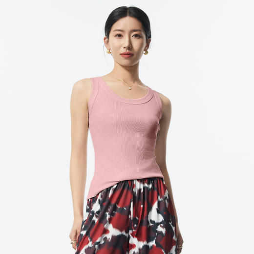 【专柜同款】爱帝女士桑蚕丝罗纹宽肩带打底背心 商品图5
