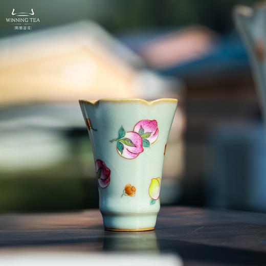 问鼎汝瓷鼎峰系列癸卯青女杯素娥杯（桃红柳绿）（缺货） 商品图6