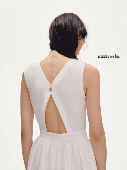 shyshystill/shy202304025/全棉背后三角镂空无袖好版型夏季连衣裙 商品图2