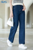 NUTS春秋季新款复古宽松直筒阔腿显瘦水洗牛仔长裤4391101A1 商品缩略图5