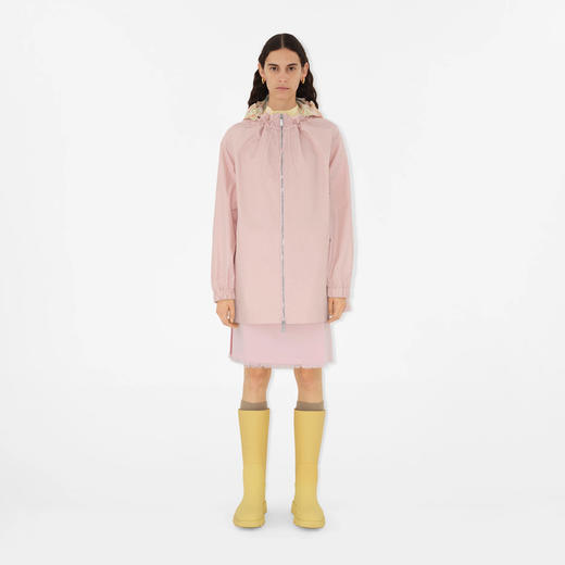 BURBERRY 巴宝莉 女士格纹连帽嘎巴甸风雪外套 粉色 8083828 B8640 商品图1