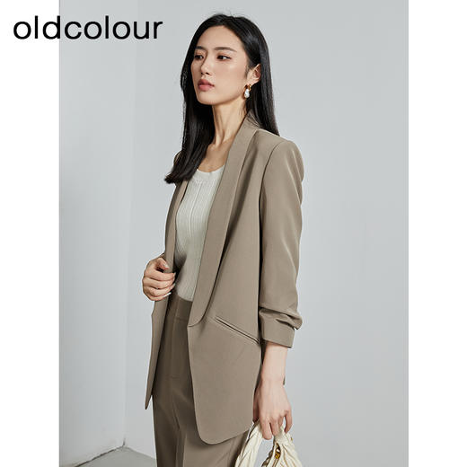 oldcolour秋季新款法式西服外套女通勤高端西装P320410A1 商品图2