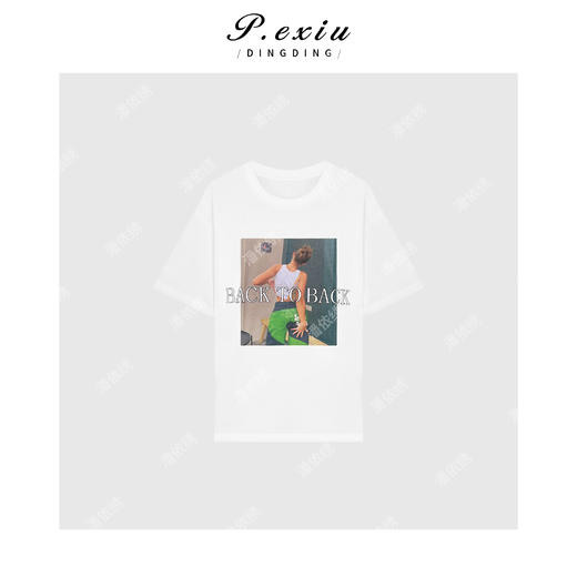 03-3潘依绣丁丁宠粉PanYiXiu/潘依绣夏季ins风美式印花简约百搭短袖T恤 SH1210 商品图1