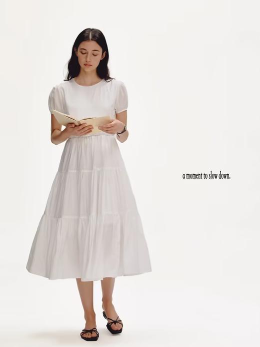 shyshystill/shy202304010/复古带袖经典分割连衣裙 商品图0