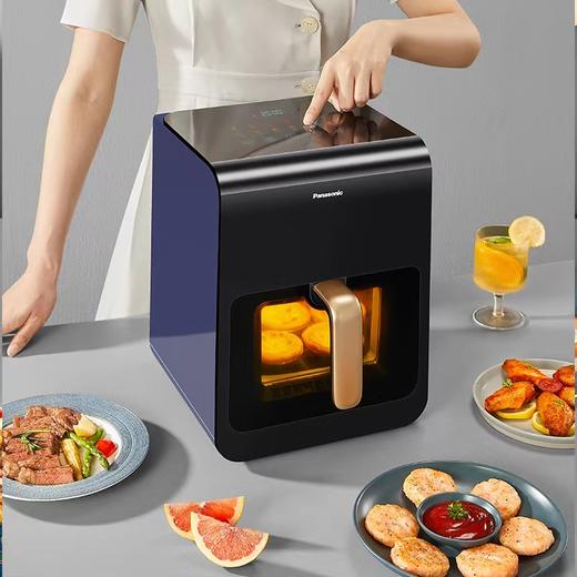 松下（Panasonic）多功能全程可视家用全自动无油6L大容量 无需翻面 空气炸锅 NF-HC600-A_qb 商品图0