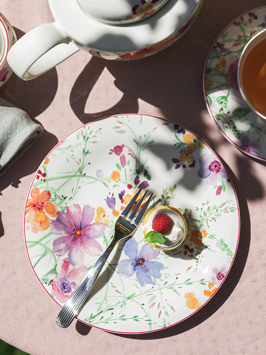 【清仓特惠5折，仅1套，无货退款】villeroyboch德国唯宝进口碗碟套装紫色迷情多巴胺情侣新婚礼物 商品图2