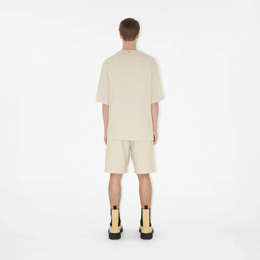 BURBERRY 巴宝莉 男士马术骑士徽标贴花棉质休闲短裤 米色 8081231 B7348 商品图3