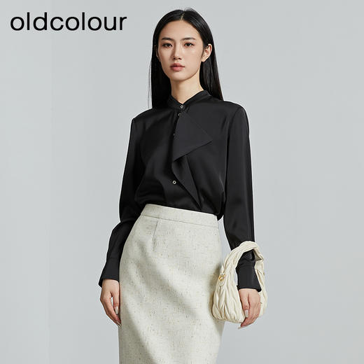 oldcolour春秋季新款通勤法式高级感内搭长袖衬衫女P340103A1 商品图4