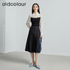 oldcolour春秋季新款时尚A字半身裙不规则设计感中长裙女P330601A1 商品缩略图2