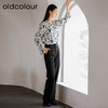 oldcolour春秋季新款小众设计感休闲时尚街头风碎花衬衫女P330107A1 商品缩略图2