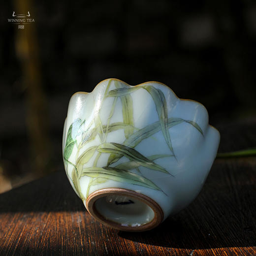 问鼎汝瓷鼎峰系列月白老款菡萏杯（秋趣） 商品图3