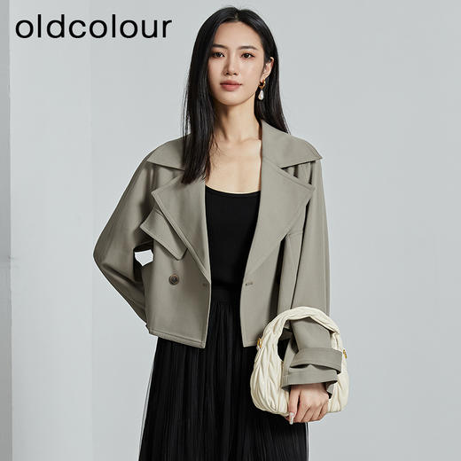 oldcolour秋季新款宽松时尚英伦风小个子西装短外套女P320403A1 商品图4