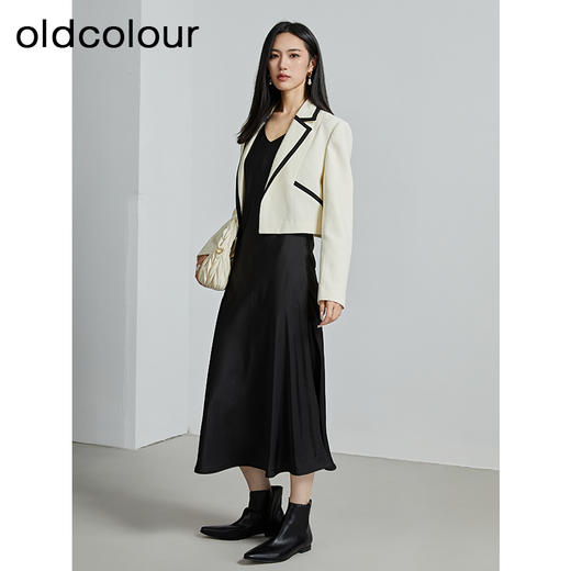 oldcolour秋季新款短款西装外套撞色休闲简约设计感上衣P320409A1 商品图4