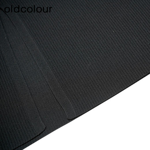 oldcolour夏季新款黑色半身裙高腰复古A字显瘦中长裙女GP21063749 商品图3