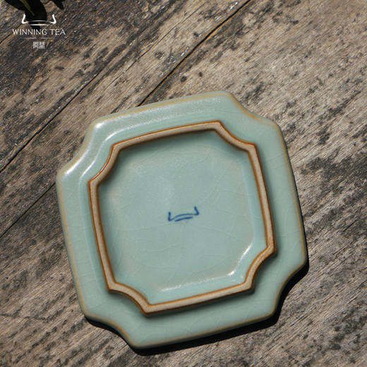 问鼎汝瓷鼎系列天青老款方圆壶承（青绿山水）（缺货） 商品图4