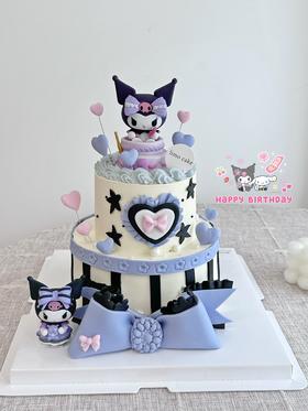 库洛米半翻糖蛋糕