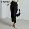 oldcolour秋季新款通勤显瘦高腰烟管裤职业直筒西装裤女P340704A1 商品缩略图4