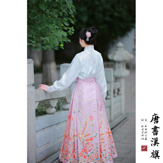 【天香引·瑞羽】马面裙织金妆花改良国风新中式鸾凤嗅花粉马面套装 商品图3