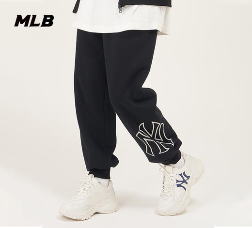 MLB男女情侣束脚立体印花logo运动长裤23秋季新款3APTB0736 商品图0