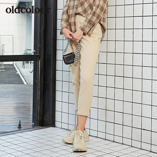 oldcolour2019冬季新品商场同款九分小脚牛仔裤女L42113247 商品图3