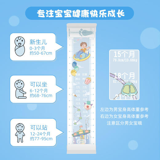 量脚器+头围尺婴幼儿身高测量垫宝宝量身高神器儿童尺子精准家用 商品图1