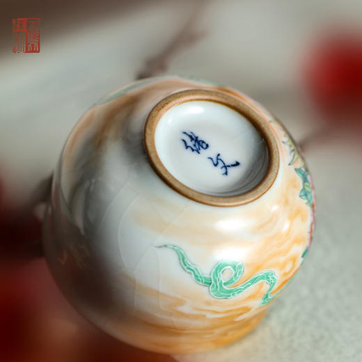 问鼎绪文汝窑 萧鼓杯（龙腾云雾） 商品图4