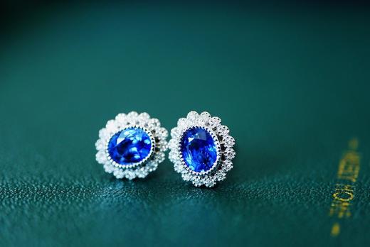 1.6ct 蓝宝石耳钉 商品图7