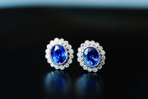 1.6ct 蓝宝石耳钉 商品图4