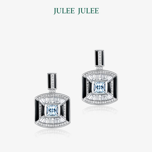 【四水归堂】JULEEJULEE茱俪  18K白金海蓝宝吊坠戒指耳钉套装 商品图3