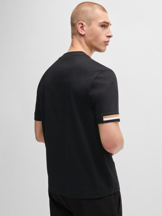 老板 2024夏新款  男士 三色艺术图案 棉质圆领短袖T恤 Z-11803 商品图3