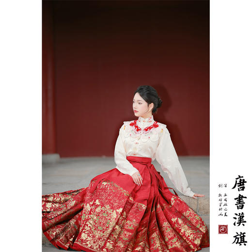 【连枝惊鹊】马面裙织金妆花改良国风新中式连枝纹马面套装 商品图5