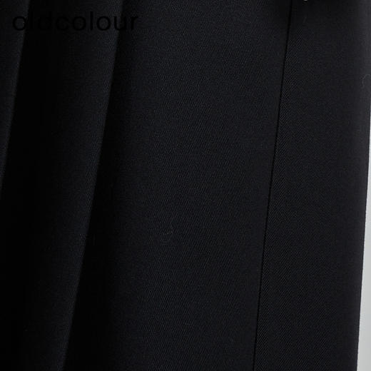 oldcolour春秋季新款时尚A字半身裙不规则设计感中长裙女P330601A1 商品图4