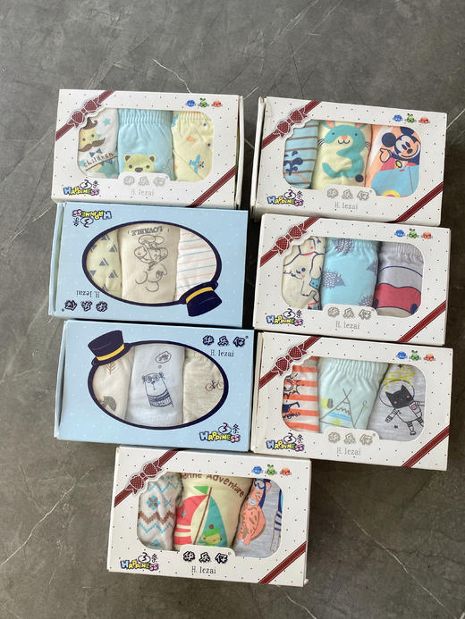 云仓 韩单换标 品牌面料，儿童精梳棉平角内裤（3条装） 商品图1