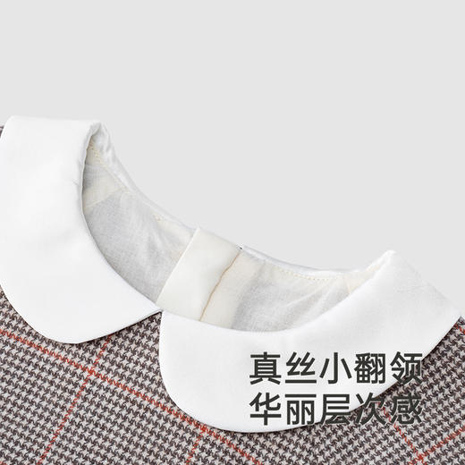 【高定系列】英氏女童羊毛连衣裙秋季背心裙新款女童裙子 商品图2